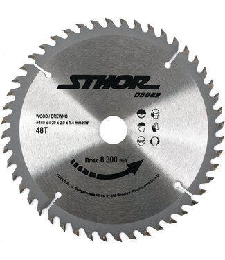 STHOR STHOR Kreissägeblatt Ø160 mm - 48 T - Innendurchmesser 20 mm