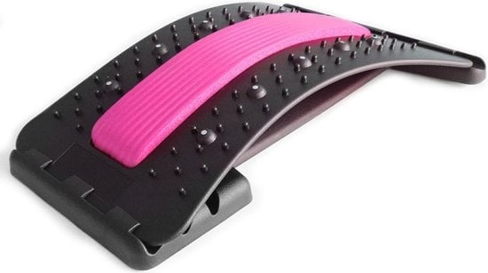 Ear Pad günstig Kaufen-EarKings Rückenstrecker-Massagegerät mit weichen Massagepads - verstellbarer Rückenstrecker für optimale Entspannung - Pink. EarKings Rückenstrecker-Massagegerät mit weichen Massagepads - verstellbarer Rückenstrecker f&#