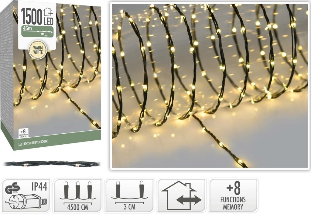 Warm günstig Kaufen-Led Beleuchtung 1500 Lampen warm weiß. Led Beleuchtung 1500 Lampen warm weiß <![CDATA[Micro LED werden häufig für Kränze und Weihnachtsgestecke verwendet. Das liegt daran, dass sie wegen ihrer kleinen Glühbirnen ideal sind, und die Glühbirn