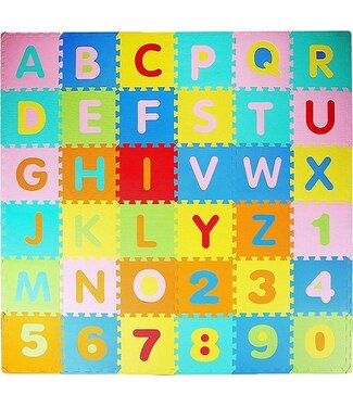 LifeGoods LifeGoods Spielmatte XL - Schaumstoff - faltbar - mehrfarbig - Puzzle 86-teilig - 180x180 cm