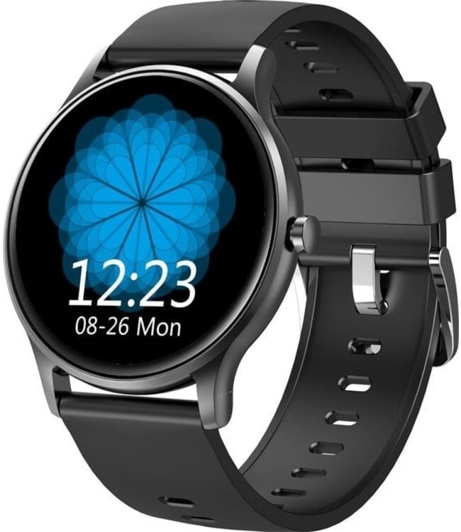 Denver Smartwatch - 5 Ziffernblätter - Anrufe/SMS - Schlafaktivität - Herzfrequenz, Blutdruckmessung, Sportmodus - IP67 - SW173 - Schwarz