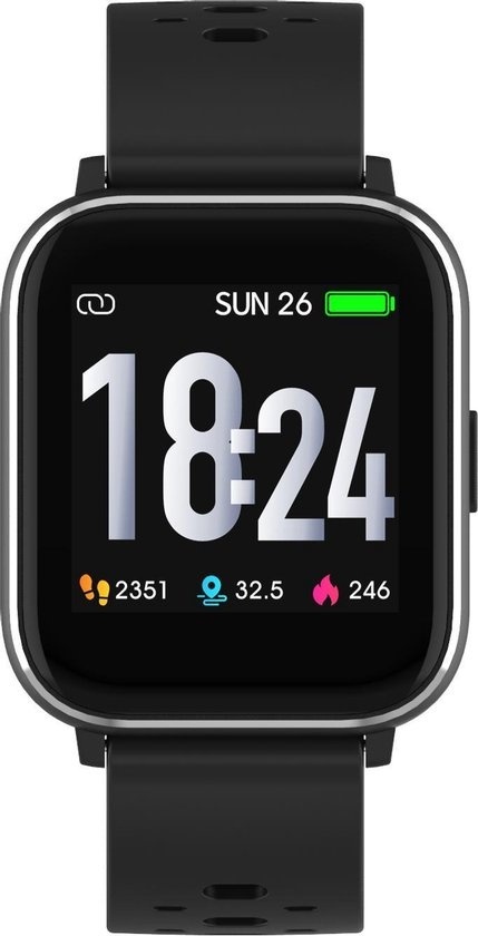 Watch Android günstig Kaufen-Denver SW-162 - Smartwatch - Sportuhr - Uhr - Herzfrequenzmesser - Temperaturmesser - Geeignet für iOS & Android - Schwarz. Denver SW-162 - Smartwatch - Sportuhr - Uhr - Herzfrequenzmesser - Temperaturmesser - Geeignet für iOS & Android 