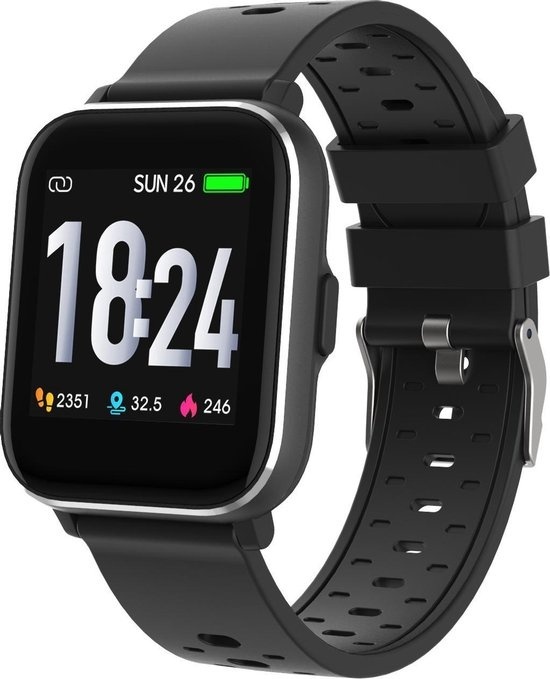 5706751054631 - SW-162 - Smartwatch - Sportuhr - Uhr - Herzfrequenzmesser - Temperaturmesser - Geeignet für iOS & Android - Schwarz 5706751054631 - SW-162 - Smartwatch - Sportuhr - Uhr - Herzfrequenzmesser - Temperaturmesser - Geeignet für iOS & Android - Schwarz