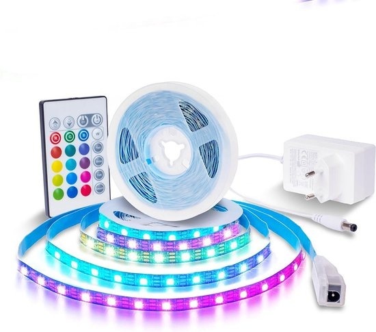 Meter günstig Kaufen-LifeGoods LED-Streifen - 5 Meter - 16 Farben - 4 Modi - Mit Controller. LifeGoods LED-Streifen - 5 Meter - 16 Farben - 4 Modi - Mit Controller <![CDATA[Die LifeGoods LED-Leiste verleiht jedem Raum eine fröhliche und persönliche Note. Mit dem einzigartig