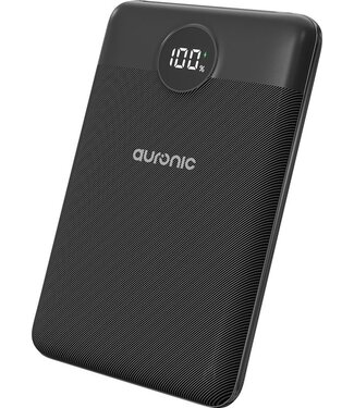 Auronic Auronic Powerbank - Schnellladegerät für iPhone und Samsung - 10.000 mAh - 22,5 W - 2 Ladeanschlüsse - Schnellladen über USB-A und USB-C - Schwarz