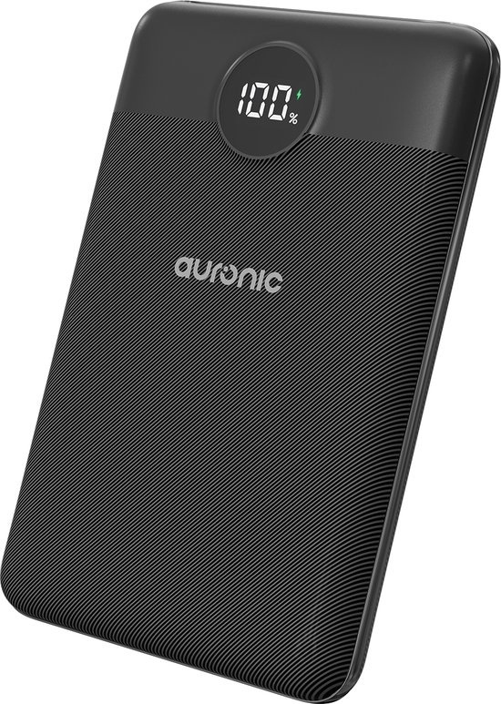 USB und günstig Kaufen-Auronic Powerbank - Schnellladegerät für iPhone und Samsung - 10.000 mAh - 22,5 W - 2 Ladeanschlüsse - Schnellladen über USB-A und USB-C - Schwarz. Auronic Powerbank - Schnellladegerät für iPhone und Samsung - 10.000 mAh - 22