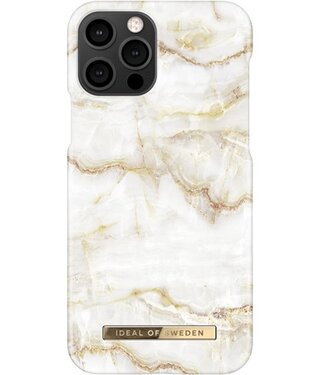 iDeal of Sweden iDeal of Sweden iPhone 12 - 12 Pro Backcover Fall - Golden Pearl Marble