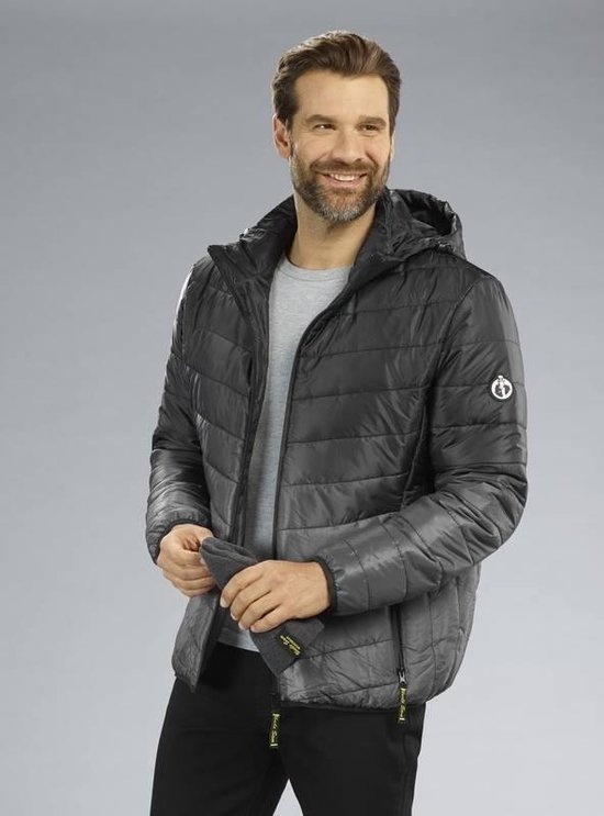 Jacke Leichte günstig Kaufen-WORKWEAR wattierte Jacke, schwarz/grau, Größe XL. WORKWEAR wattierte Jacke, schwarz/grau, Größe XL <![CDATA[Ein stilvoller Begleiter für kühlere Tage ist diese federleichte Steppjacke. Der Farbverlauf von dunkler zu heller ist ein Hi