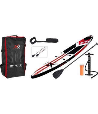 Koopman XQ Max SUP Board 6er Set - Aufblasbar - 381cm - Weiß/Rot/Schwarz