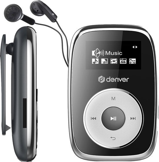 micro SD günstig Kaufen-Denver MP3-Player inkl. Ohrhörer - 32GB - Shuffle-Modus - Kinder & Erwachsene - Befestigungsclip - AUX - MicroSD - MPS316 - Schwarz. Denver MP3-Player inkl. Ohrhörer - 32GB - Shuffle-Modus - Kinder & Erwachsene - Befestigungsclip - AUX -