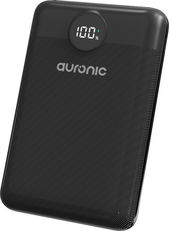 Powerbank günstig Kaufen-Auronic Powerbank - Schnellladegerät für iPhone und Samsung - 20.000 mAh - 22,5 W - 3 Ladeanschlüsse - Schnellladen über USB-A und USB-C - Schwarz. Auronic Powerbank - Schnellladegerät für iPhone und Samsung - 20.000 mAh - 22