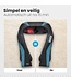 Auronic Shiatsu-Massagekissen - Elektrisches Nackenmassagegerät - Massagegeräte - Nacken und Schulter - Infrarot - inklusive Tragetasche - Schwarz/Blau