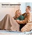 Auronic Electric Blanket - Wärmedecke - 9 Wärmestufen - 2 Personen - 200x150 - Hellbraun