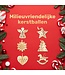 Giftmas Weihnachtskugeln aus Holz - Holz - 6 Formen - ⌀6.5cm - 24 Stück