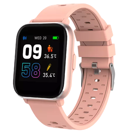 Smartwatch,Bluetooth günstig Kaufen-Denver Smartwatch - Einfacher Rückgabeknopf - Schrittzähler - Anrufe/SMS - TUYA App - Schlafaktivität - Herzfrequenz, Blutdruckmesser, Sportmodus - IP68 - SW164 - Pink. Denver Smartwatch - Einfacher Rückgabeknopf - Schrittzähler -