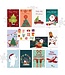 Giftmas Weihnachtskarten - Grußkarten - 36 Stück - Mit Umschlägen und Aufklebern - 10x15cm