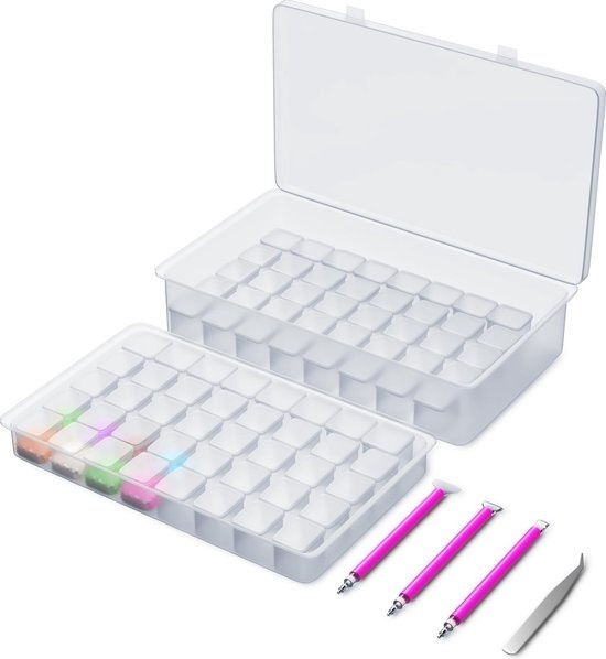 Stift Diamant günstig Kaufen-Rubye® Aufbewahrungsbox für Diamantmalerei - Sortierbox - Diamantmalerei für Erwachsene - Stifte - Pinzette - Aufbewahrungsbox 84 Boxen. Rubye® Aufbewahrungsbox für Diamantmalerei - Sortierbox - Diamantmalerei für Erwachsene 