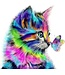 Rubye® Diamond Painting Katze - Diamond Painting für Kinder und Erwachsene - 40x40cm