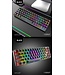 ZIYOU LANG T8 RGB Mechanische 68Tasten Gaming-Tastatur - Windows/Mac Spiele-Tastatur - Brauner Schalter - QWERTY - Mechanische Tastatur - Schwarz