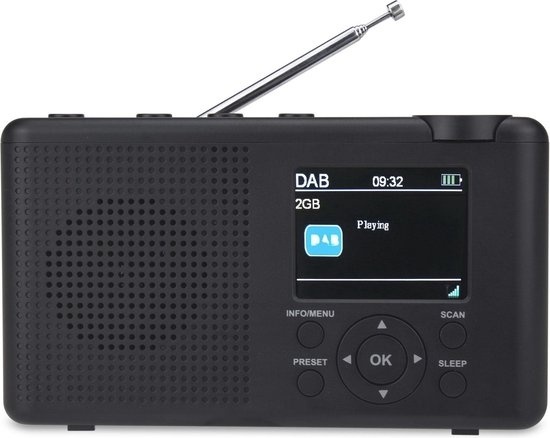 Reflexion Tragbares DAB+- und FM-Radio - mit wiederaufladbarem Akku und Kopfhöreranschluss - anthrazit/grau