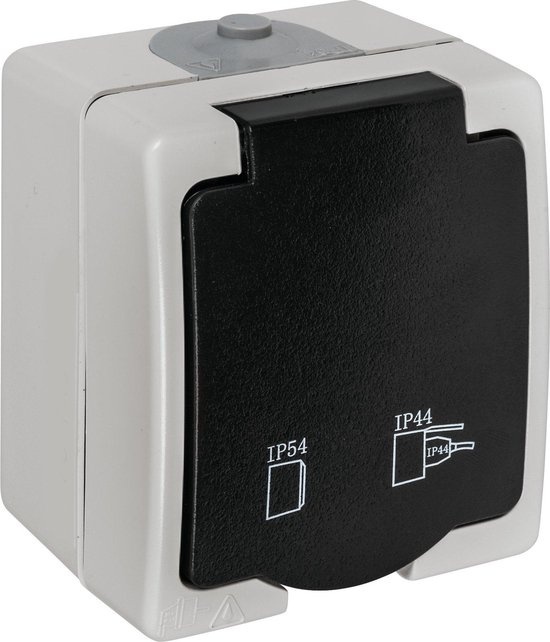 4002940401455 - SINTRA 40145 - Aufputz Steckdose 1-fach IP54 Anthrazitgrau 4002940401455 - SINTRA 40145 - Aufputz Steckdose 1-fach IP54 Anthrazitgrau
