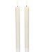 O'DADDY® Dinner-Kerzen led - 2er-Set - 24,5 cm - lange Kerzen - flackernder Docht und Fernbedienung - led-Kerzen - warmweißes Licht - creme