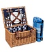 LifeGoods Picknickkorb - 29-teiliges Set mit Picknickdecke - 4 Personen - PU-Leder