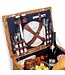 LifeGoods Picknickkorb - 29-teiliges Set mit Picknickdecke - 4 Personen - PU-Leder