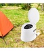 Coast Campingtoilette tragbare Reisetoilette tragbare Toilette mit abnehmbarem Eimer verwenden weiß