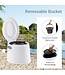 Coast Campingtoilette tragbare Reisetoilette tragbare Toilette mit abnehmbarem Eimer verwenden weiß