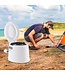 Coast Campingtoilette tragbare Reisetoilette tragbare Toilette mit abnehmbarem Eimer verwenden weiß