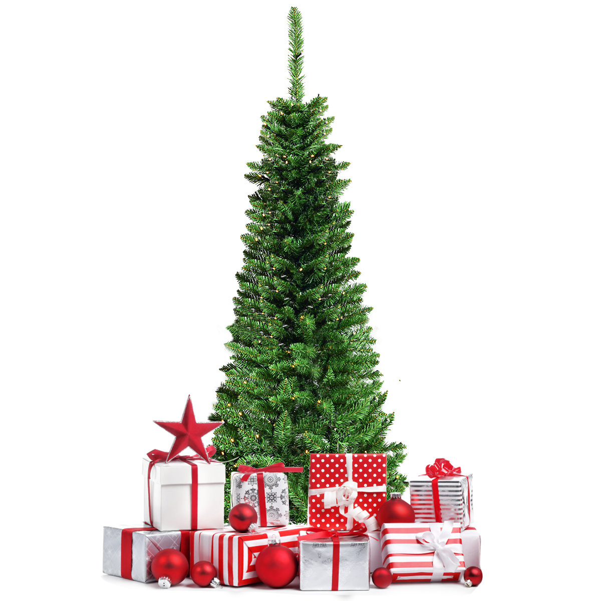 Um die  günstig Kaufen-Coast 135cm Weihnachtsbaum schmal mit warmweißen LED-Lichtern aus künstlichem Tannenbaum Grün. Coast 135cm Weihnachtsbaum schmal mit warmweißen LED-Lichtern aus künstlichem Tannenbaum Grün <![CDATA[Wir haben die hochwertigen 