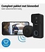 Nikkei BELL4 Wireless Video Türklingel - Full HD Kamera und WiFi - Bewegungssensor und Nachtsicht - SMART Türklingel - Micro SD Karten Speicher - Schwarz