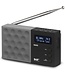 Nikkei NDB30BK Tragbares DAB+ Radio - Weckerradio - Kabellos - Schwarz/Grau