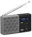 Nikkei NDB30BK Tragbares DAB+ Radio - Weckerradio - Kabellos - Schwarz/Grau