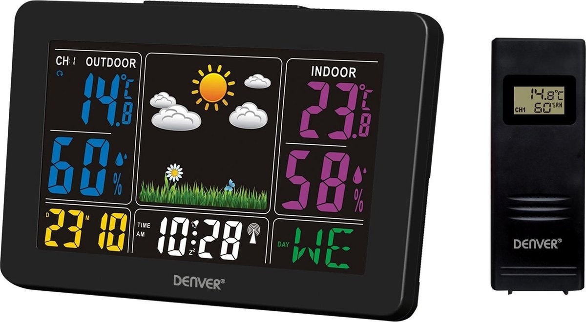 schwarz von günstig Kaufen-Denver WS-540 Schwarz - Wetterstation - Alarmfunktion - Farbbildschirm - Schwarz. Denver WS-540 Schwarz - Wetterstation - Alarmfunktion - Farbbildschirm - Schwarz <![CDATA[Produktbeschreibung Lerne das WS-540 von Denver kennen! Dieses vielseitige Wetterst