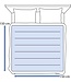 Inventum HN236I - Wärmeunterbett - 2 Personen - 150x150 cm - Vlies - Hellblau