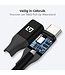 LifeGoods USB-C Kabel - 1M - 2.4A - USB C zu USB-A - Geflochtenes Nylon - Schwarz
