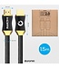 Auronic HDMI 2.0 Kabel - 1.5M - 18Gbps - Hohe Geschwindigkeit und Auflösung - 4K (60 Hz) - Schwarz