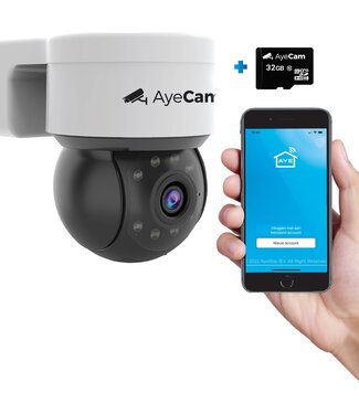 AyeCam AyeCam Sicherheitskamera Outdoor - 360PRO - FULL HD - Überwachungskamera - Inkl. 32GB SD