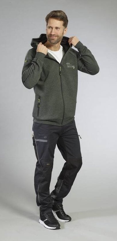 4055316603748 - TERRAX WORKWEAR Sweatjacke mit Kapuze Grün Schwarz Größe L 4055316603748 - TERRAX WORKWEAR Sweatjacke mit Kapuze Grün Schwarz Größe L