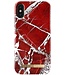 iDeal of Sweden Fashion Case Apple iPhone X / XS Scharlachrot Marmor