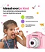 AyeKids Kinderkamera 2 in 1 - Front- & Rückkamera - Inkl. 32GB SD - Kamera für Kinder - Pink