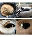 Snoozle Katzenkorb - Weicher und luxuriöser Katzenkorb - Katzenkorb rund - waschbar - 100cm - Cremebraun