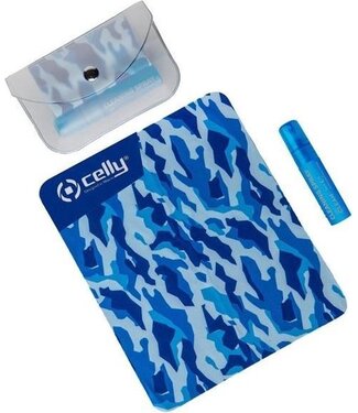 Celly Touchscreen-Reinigungsset, 5 ml, blau - Kunststoff - Celly