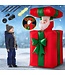 Deuba Weihnachtsmann in aufblasbarem Geschenk - Weihnachtsfigur - Weihnachtsdekoration