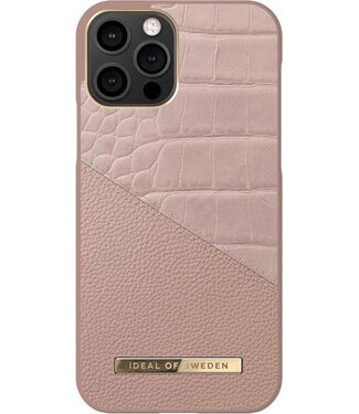 iDeal of Sweden iDeal of Sweden iPhone 12 - 12 Pro Atelier Fall Backcover Fall - Rose Smoke Croco
