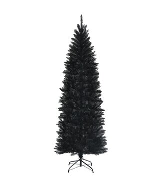 Coast Coast 210 cm Bleistift Weihnachtsbaum Künstlicher Tannenbaum mit Metallständer PVC Nadeln schwarz