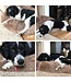 Snoozle Donut Hundekorb - weiches und luxuriöses Hundekissen - waschbar - flauschig - Hundekörbe - 80cm - Hellgrau