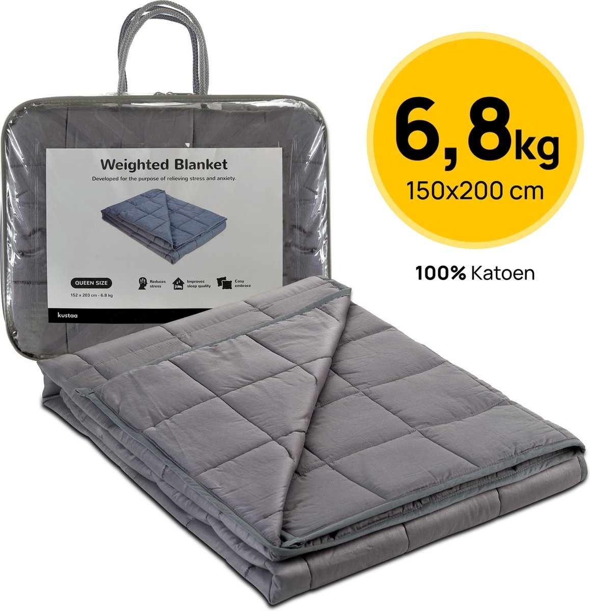 2X 10 günstig Kaufen-Kustaa Beschwerungsdecke 6.8kg - 152x203cm - 100% Baumwolle - Beruhigungsdecke - Beschwerungsdecke - Anti Stress. Kustaa Beschwerungsdecke 6.8kg - 152x203cm - 100% Baumwolle - Beruhigungsdecke - Beschwerungsdecke - Anti Stress <![CDATA[Haben Sie oft Probl